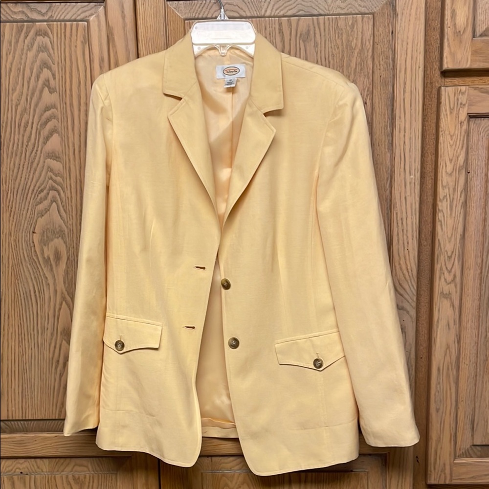 Talbots Yellow Sport Coat Lightweight Blazer